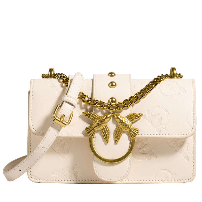 Fashion Solid Color Square Magnetic Buckle Shoulder Bag