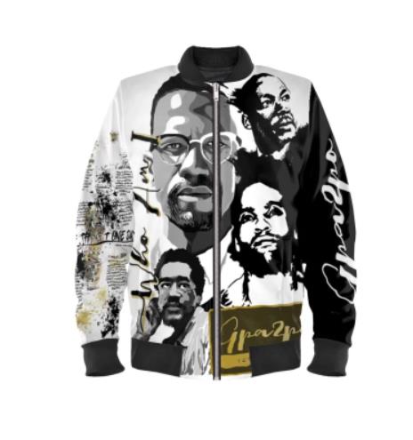 3D color printed casual bomber style jacket