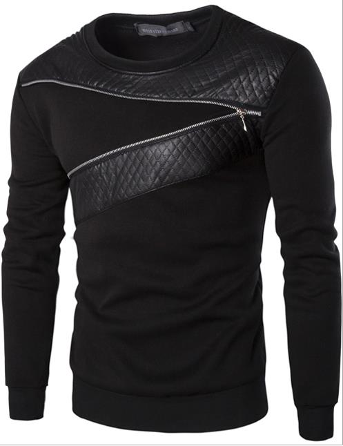 Men's Quilted Zippered Sweater