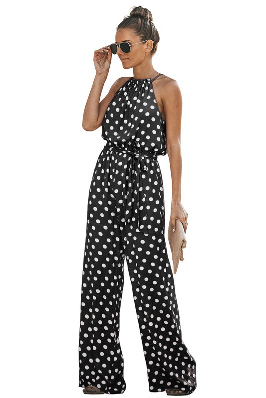 Black Polka Dot Jumpsuit