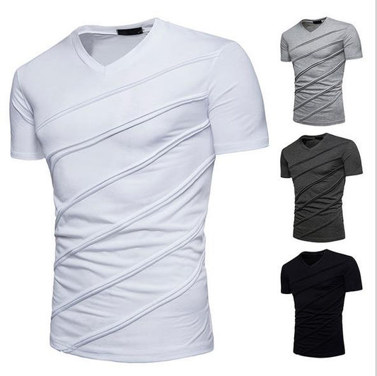 Men's Sexy V-neck T-shirt - Slim Fit