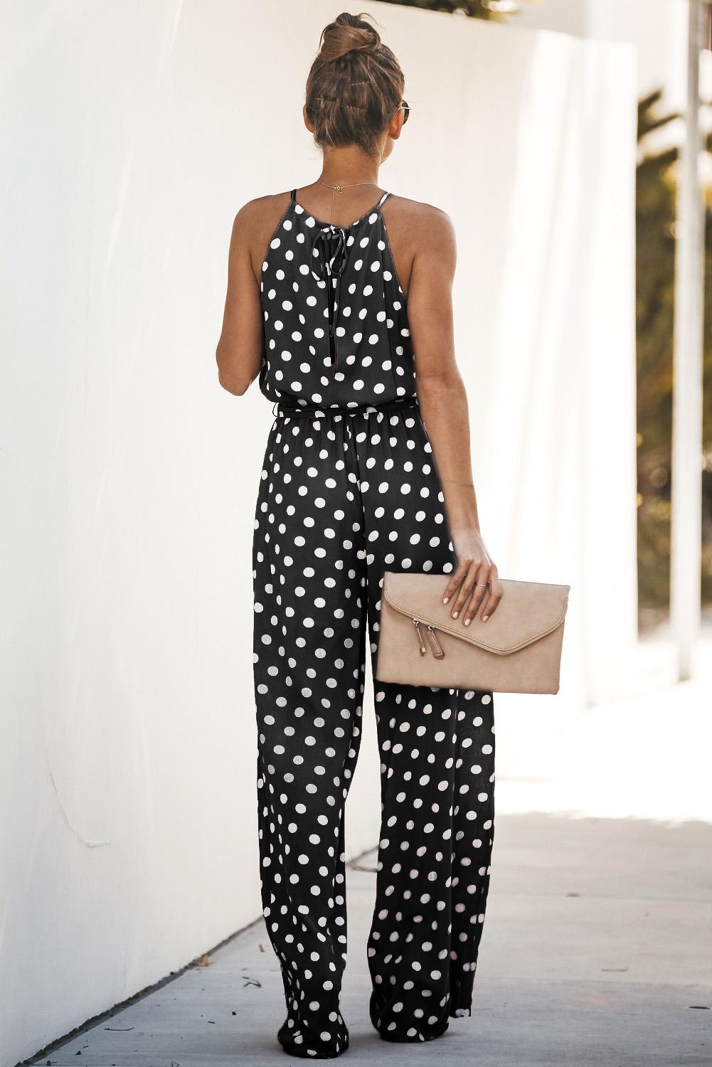 Black Polka Dot Jumpsuit