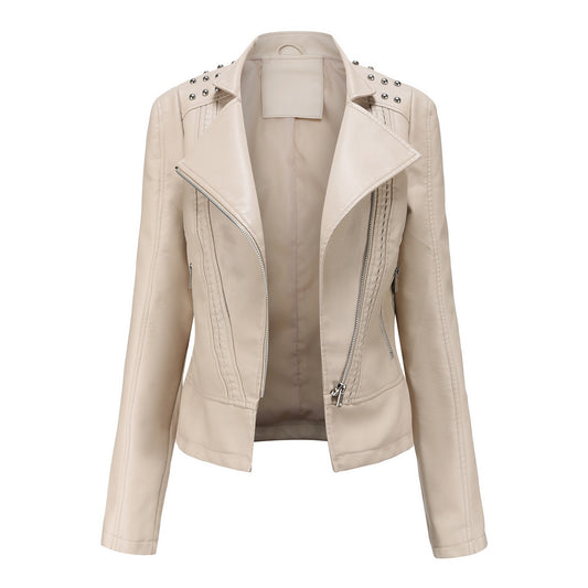 Women's Vegan Leather Moto Style Jacket