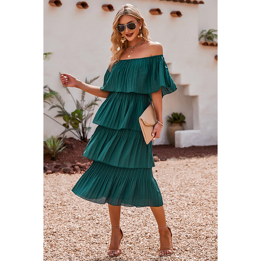 Off Shoulder Cake Dress