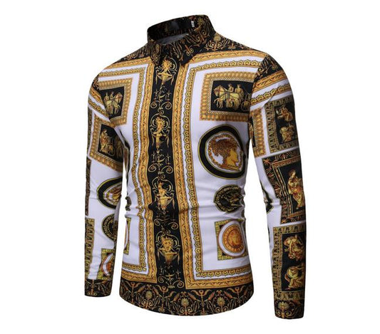Baroque Floral Printed Men's Shirt