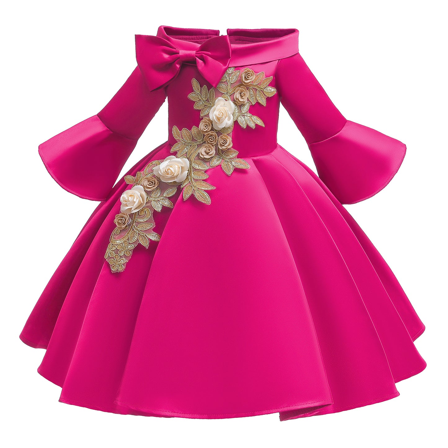 Girl's satin flower girl dress