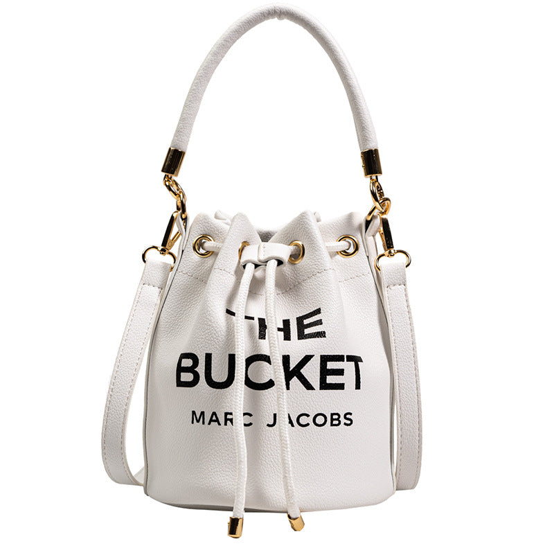 Streetwear Letter Bucket String Bucket Bag