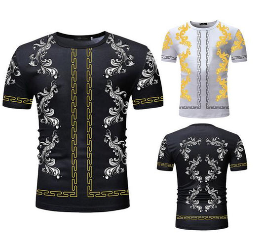 Baroque Printed Dressy Men's Tee - Slim Fit