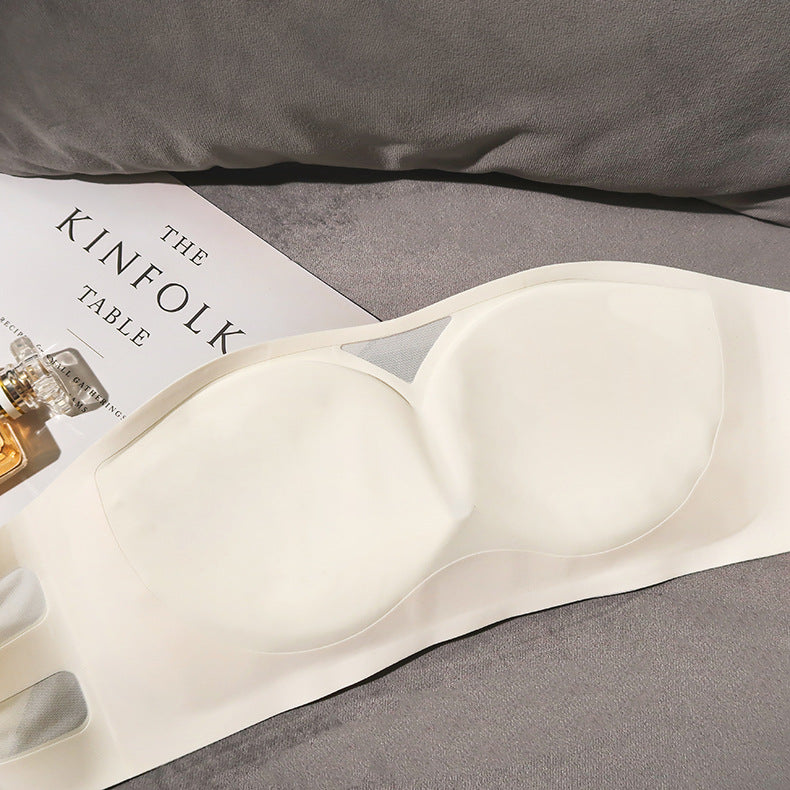 Strapless underwear women's small chest gathered non-slip tube top invisible bra no steel ring chest stickers thin seamless wrap chest