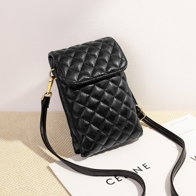 Quilted mini shoulder purse