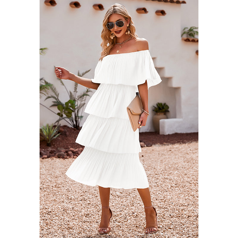 Off Shoulder Cake Dress