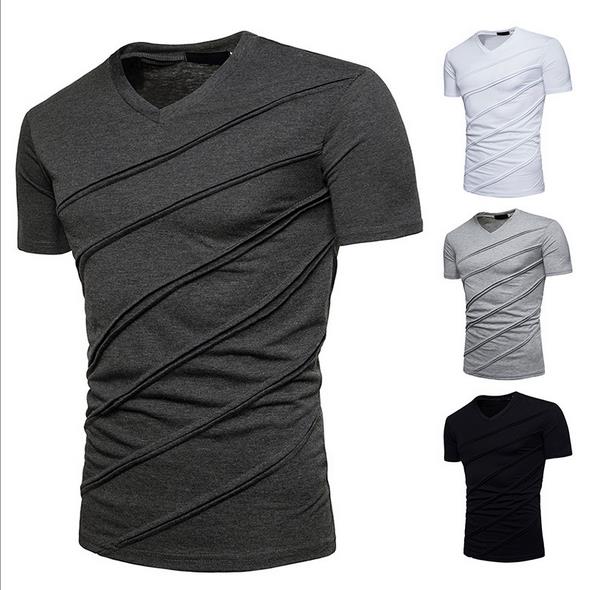 Men's Sexy V-neck T-shirt - Slim Fit