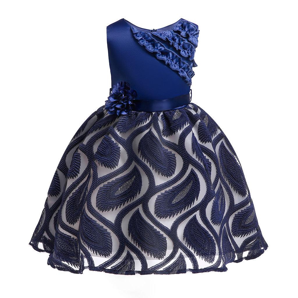 Embroidered Sleeveless Princess Dress