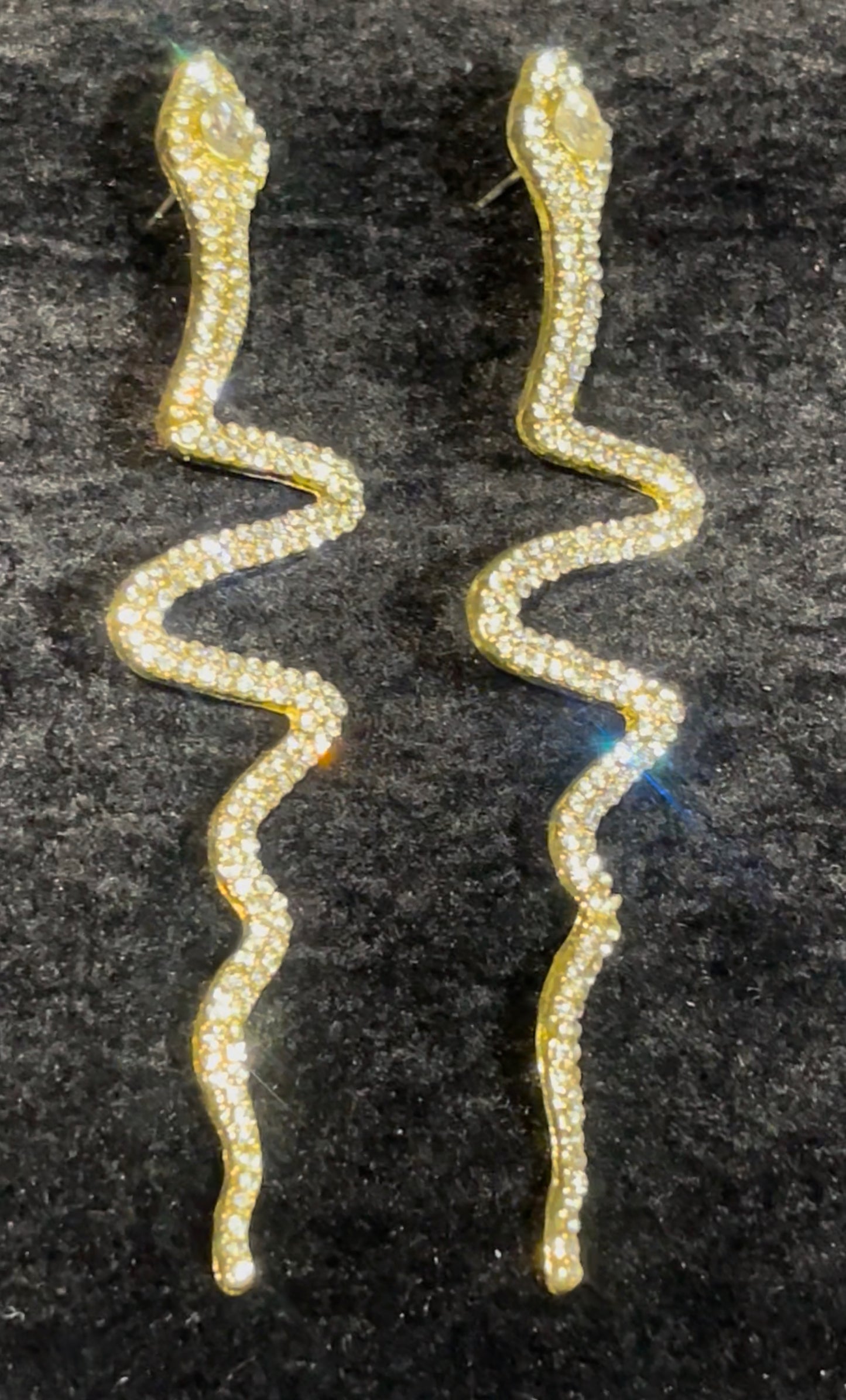 Iced Snake Earrings