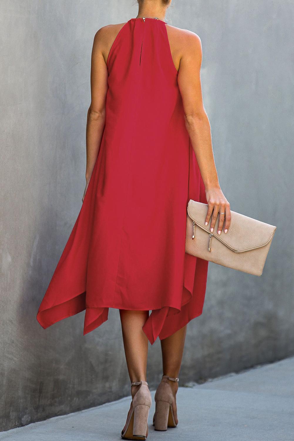 Red - Ring The Alarm Luxe  Dress