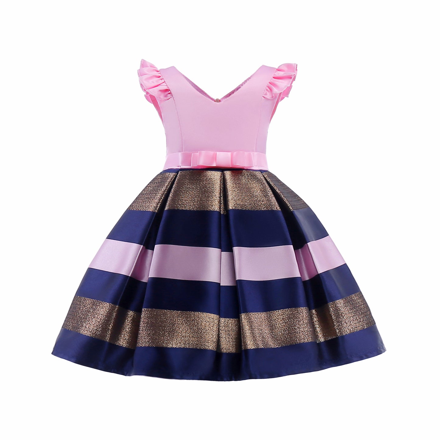 Ruffled sleeved dress