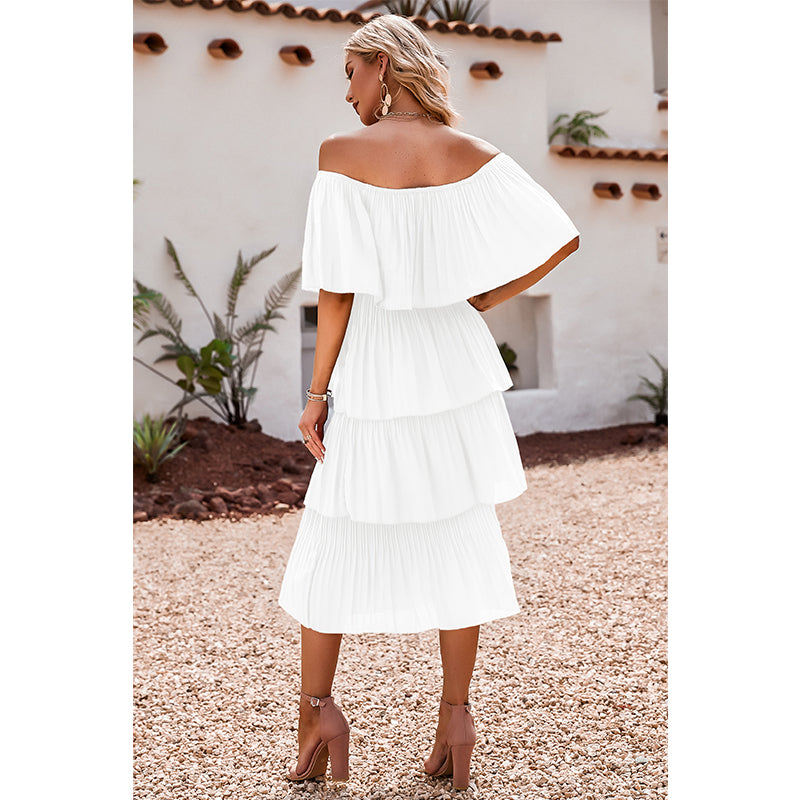 Off Shoulder Cake Dress