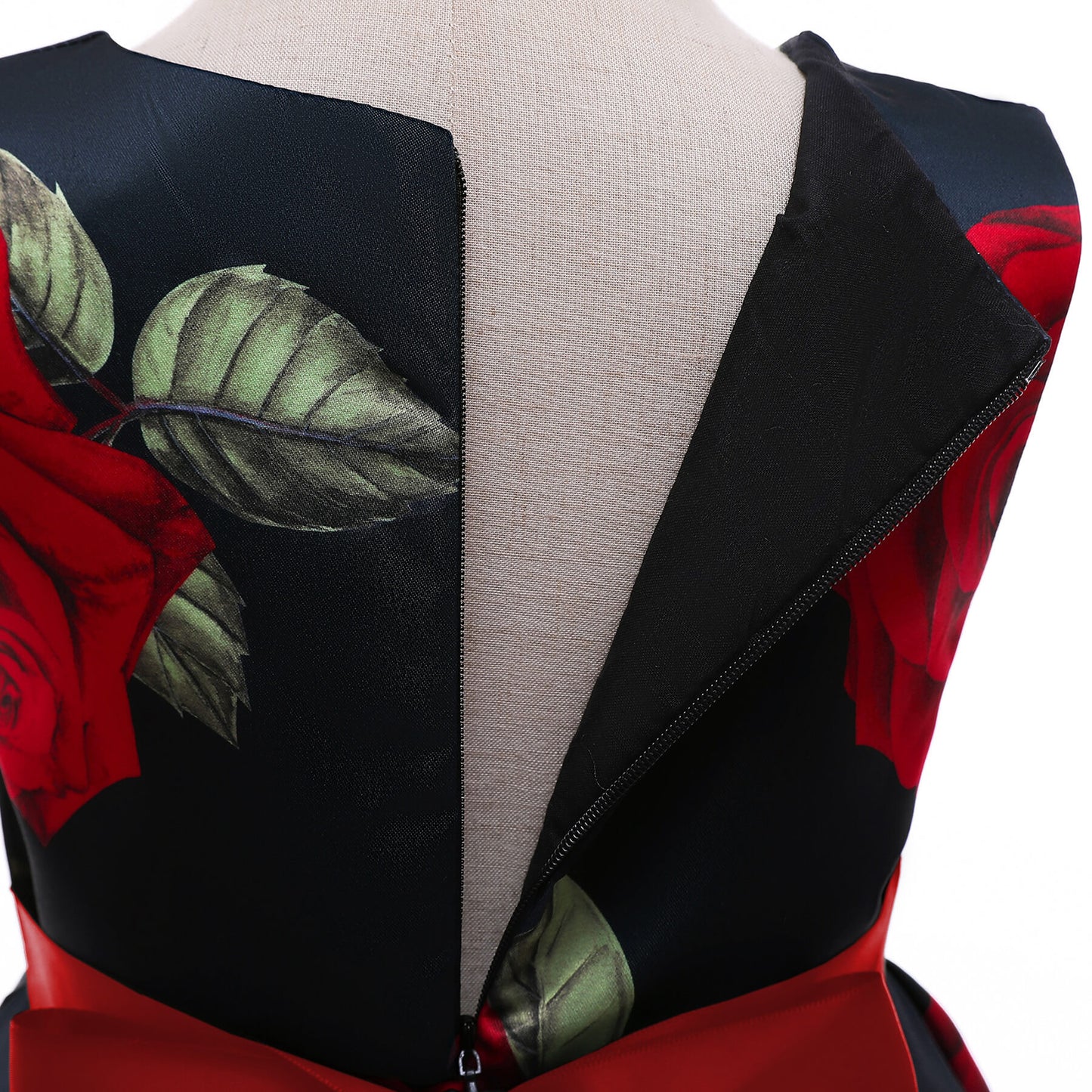 Rose print princess dress