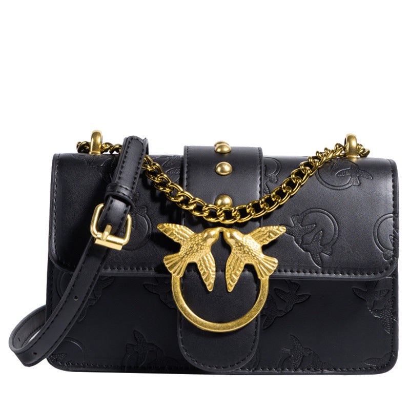 Fashion Solid Color Square Magnetic Buckle Shoulder Bag