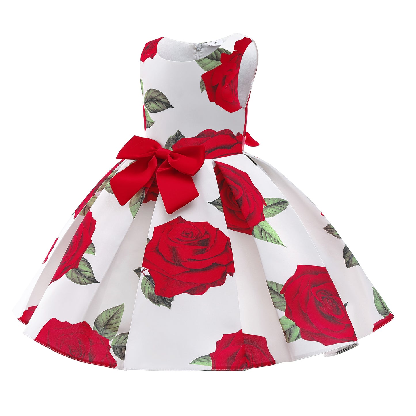 Rose print princess dress
