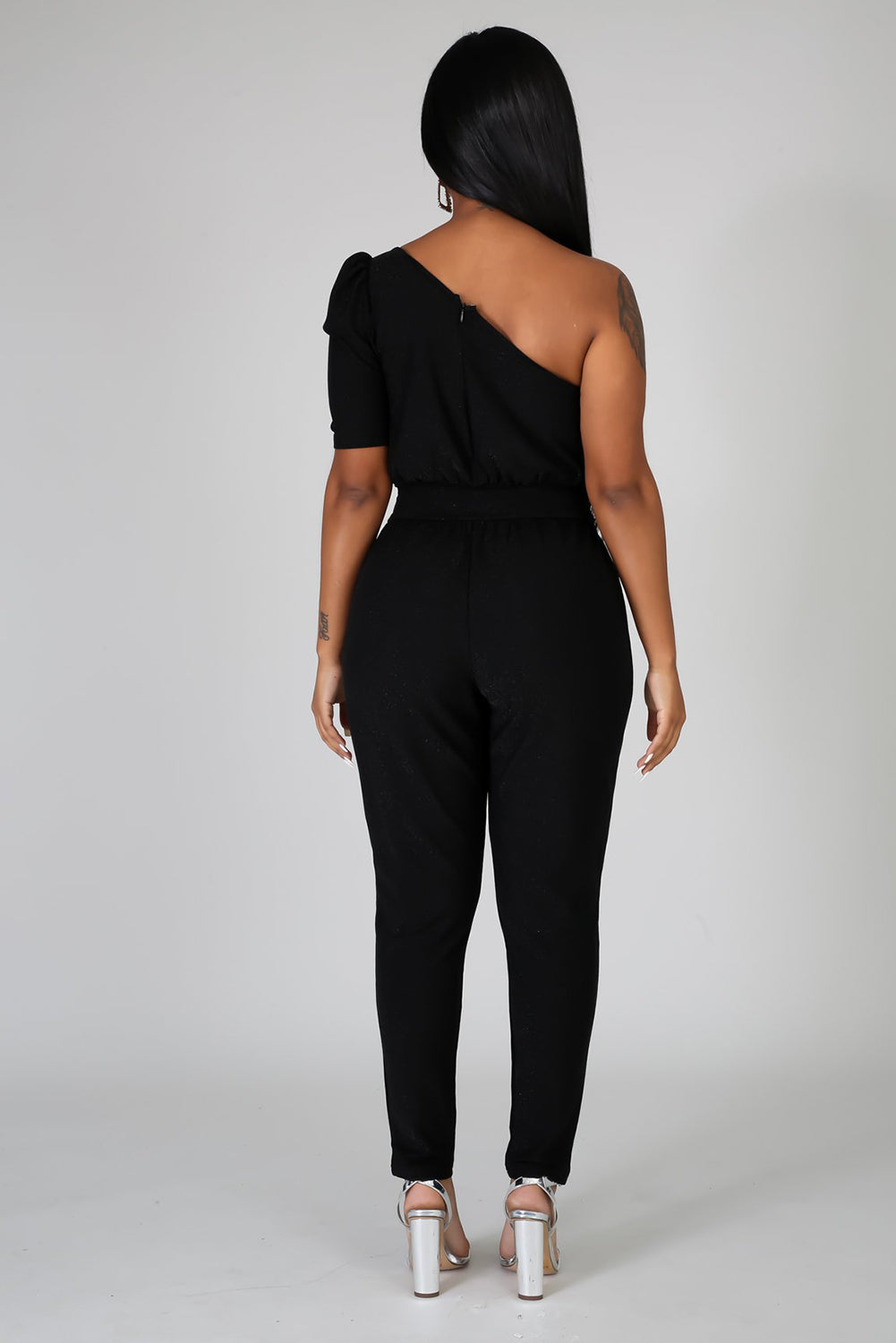 Black One Shoulder Jumpsuit