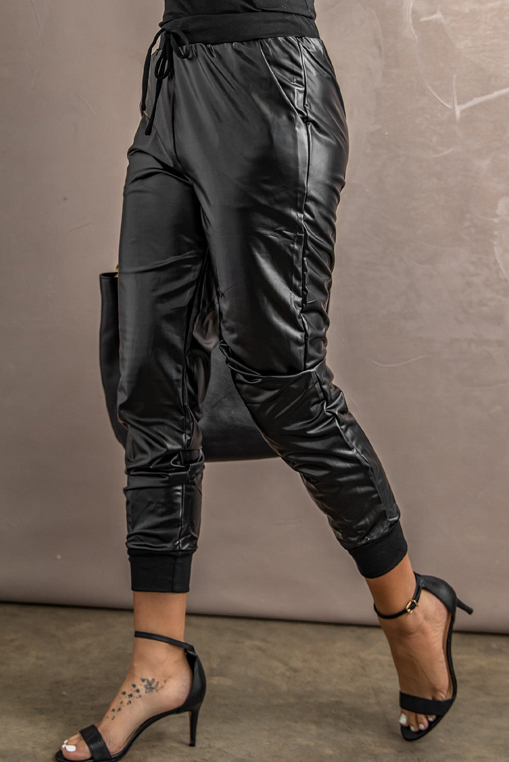 Rock and Roll Faux Leather Joggers