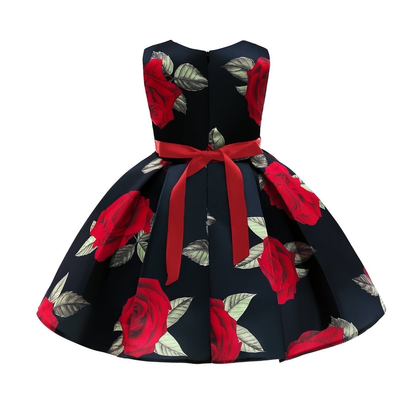 Rose print princess dress