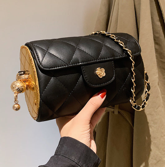 Fashion Lingge Square Magnetic Buckle Crossbody Bag