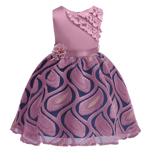 Embroidered Sleeveless Princess Dress