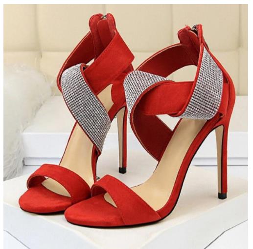 Rhinestone Twist Heels
