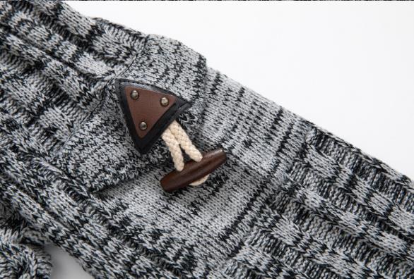 Hooded Sweater with Leather buckles