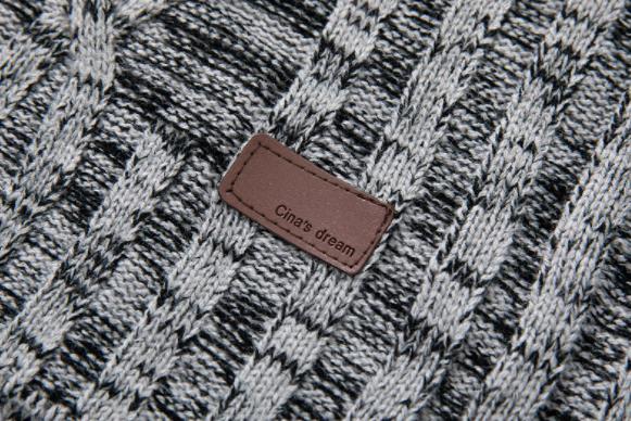 Hooded Sweater with Leather buckles