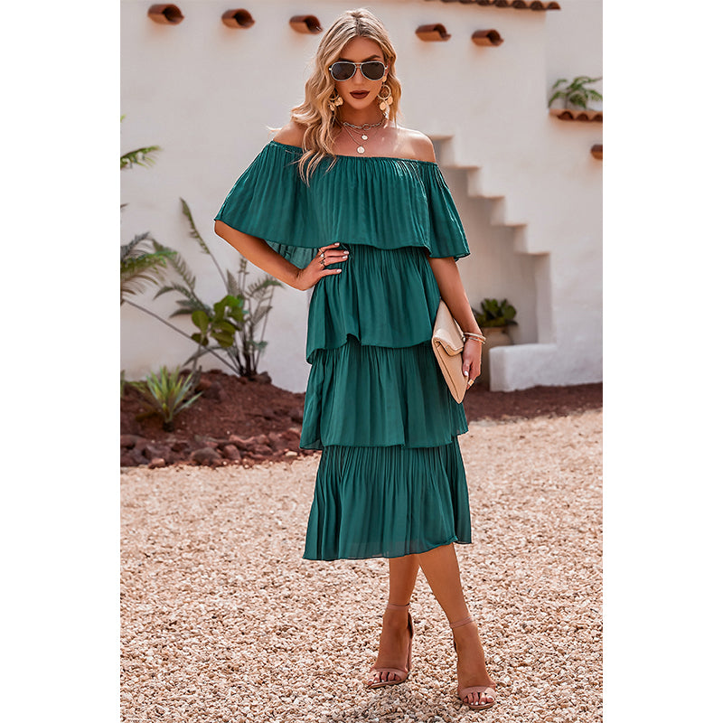 Off Shoulder Cake Dress