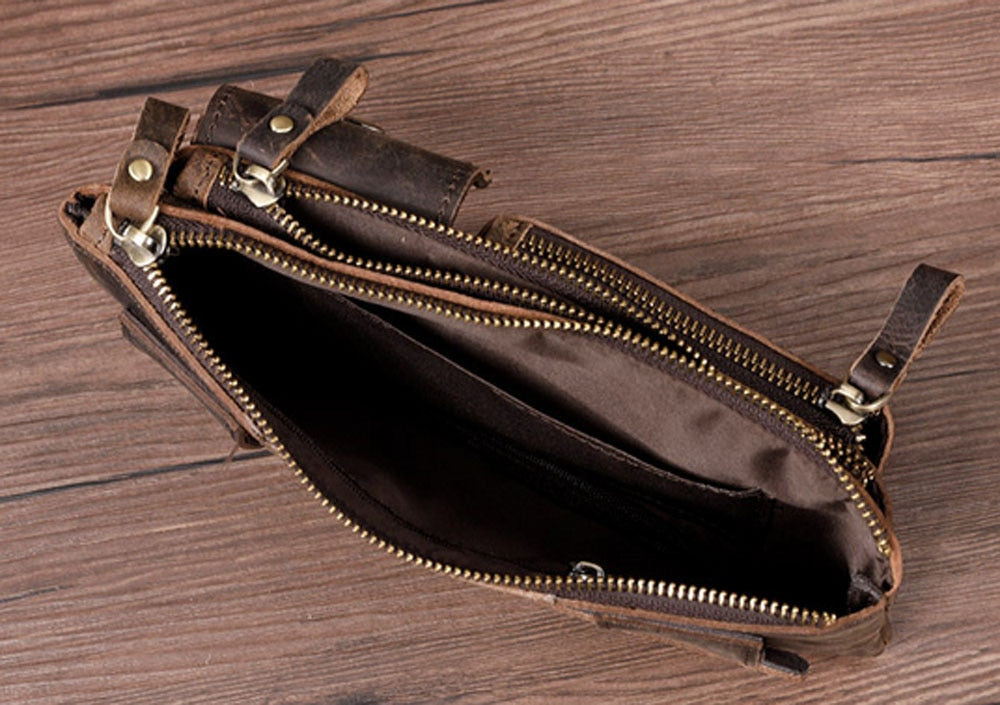 Genuine Leather Men's Fanny Pack/Cross Body Bag