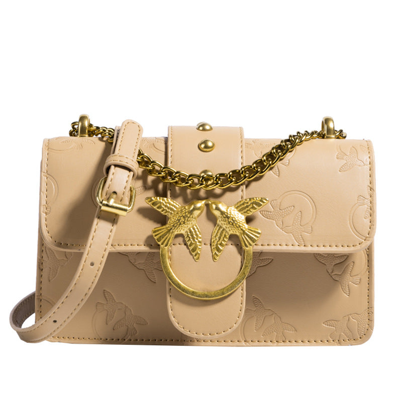 Fashion Solid Color Square Magnetic Buckle Shoulder Bag