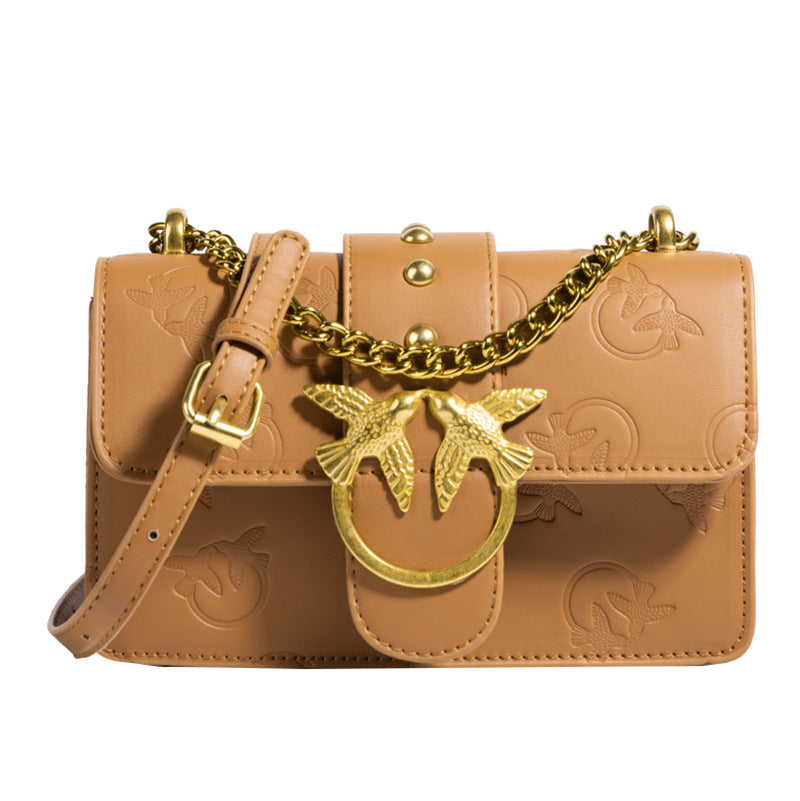 Fashion Solid Color Square Magnetic Buckle Shoulder Bag
