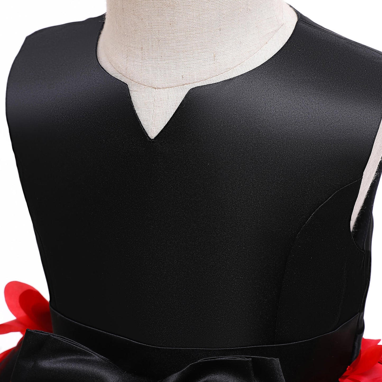 Satin dress with tear drops