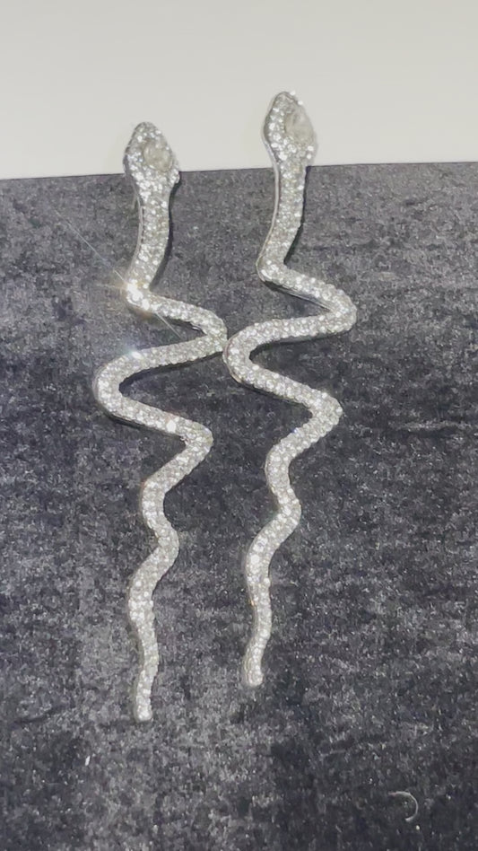 Iced Snake Earrings