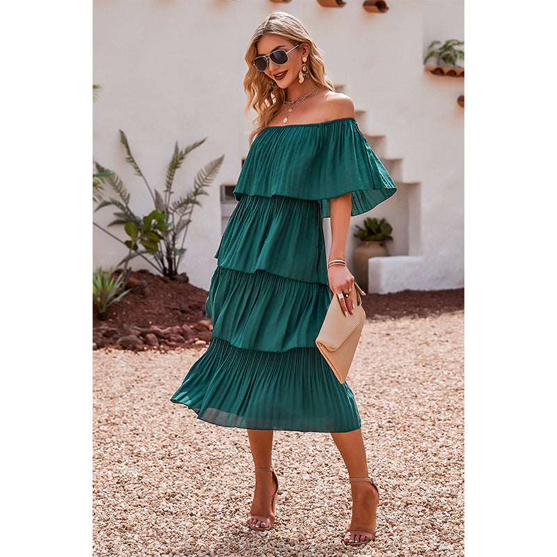 Off Shoulder Cake Dress