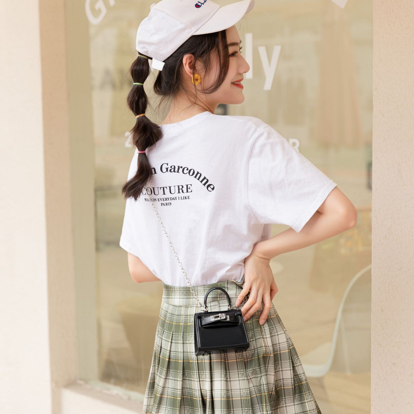 Cute Solid Color Square Lock clasp Jelly Bag