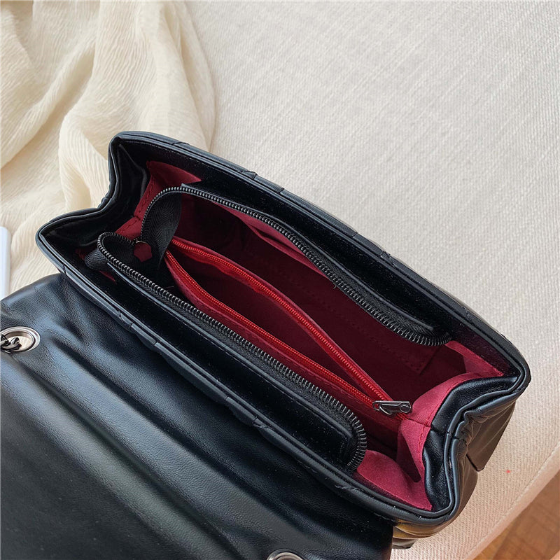 Fashion Solid Color Square Magnetic Buckle Crossbody Bag