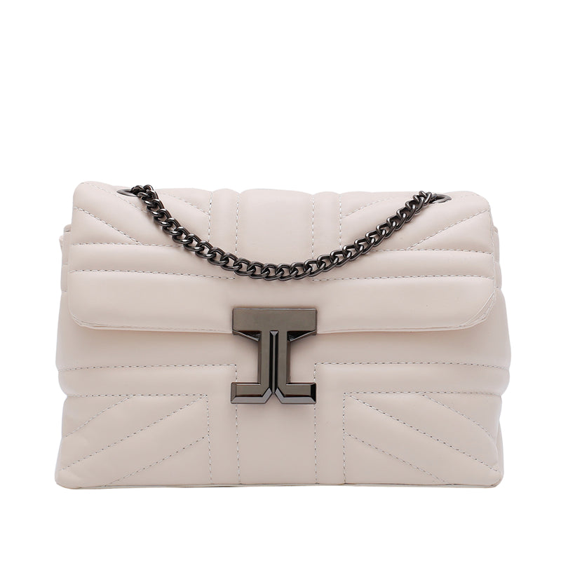 Fashion Solid Color Square Magnetic Buckle Crossbody Bag