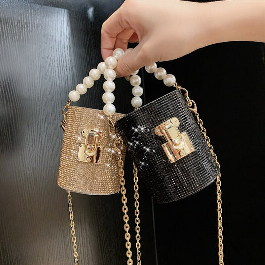 Pearl rhinestone bag