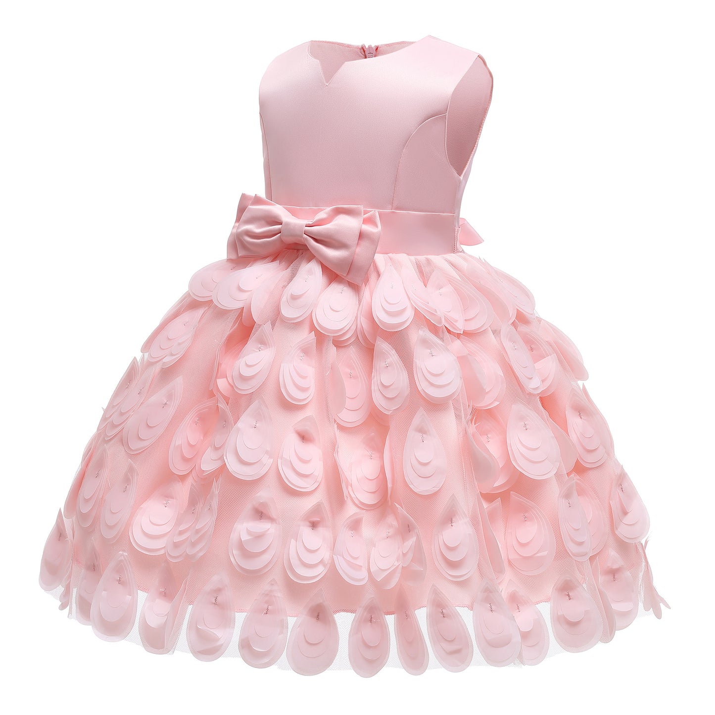 Satin dress with tear drops