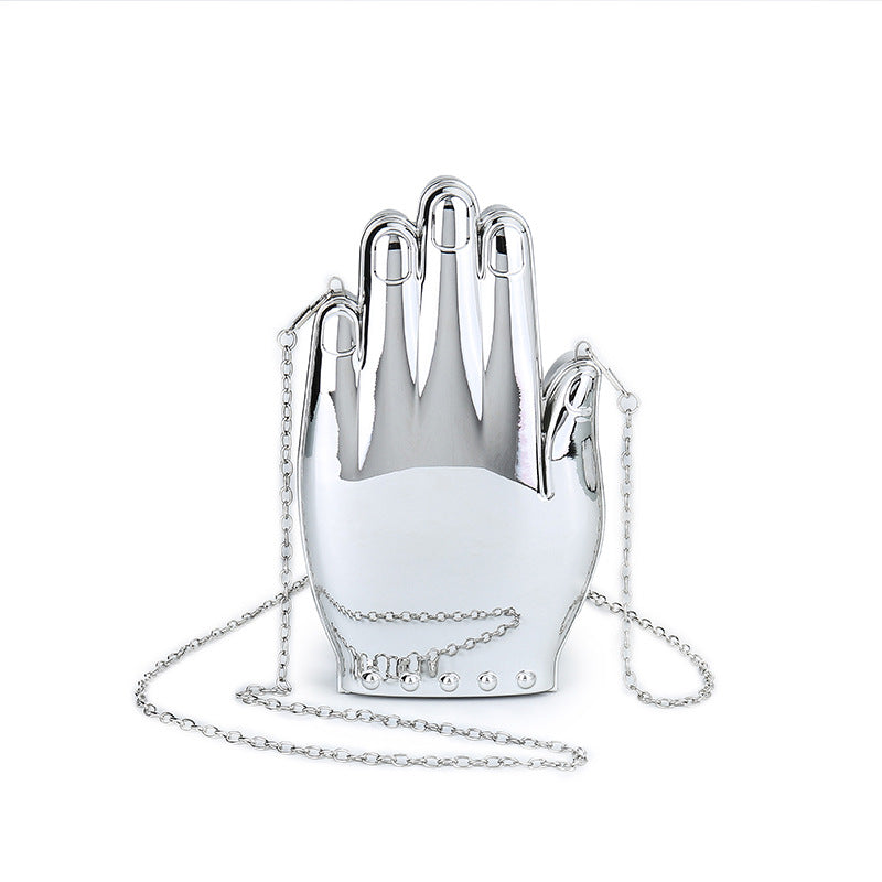 Cute Solid Color Hand Lock clasp Shoulder Bag Chain Bag