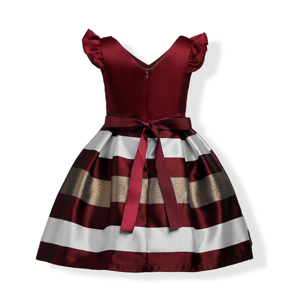 Ruffled sleeved dress