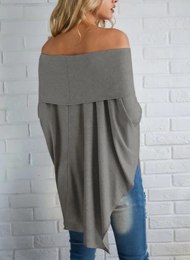 Off Shoulder High/Low Hemmed Top