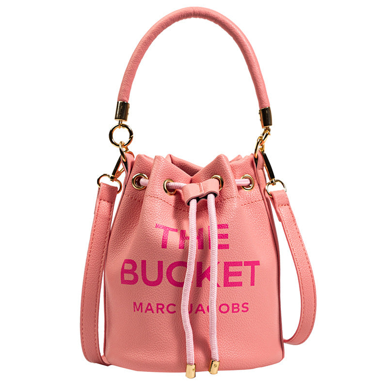 Streetwear Letter Bucket String Bucket Bag