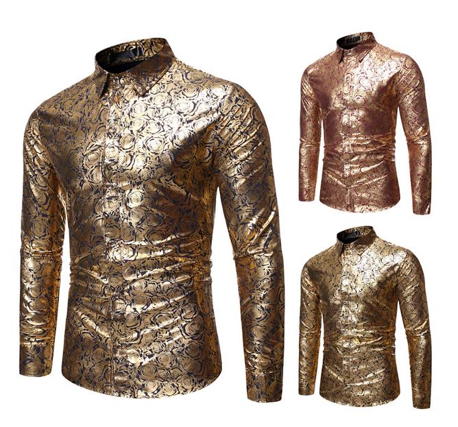 Gold Lame' Shirt - Slim Fit