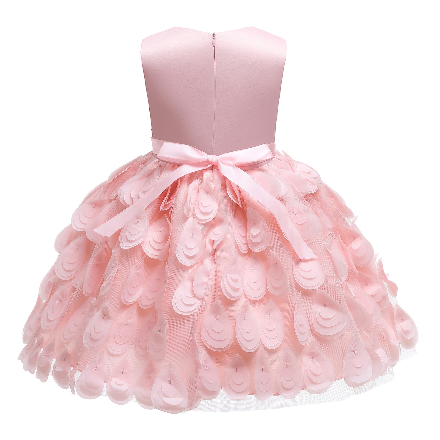 Satin dress with tear drops